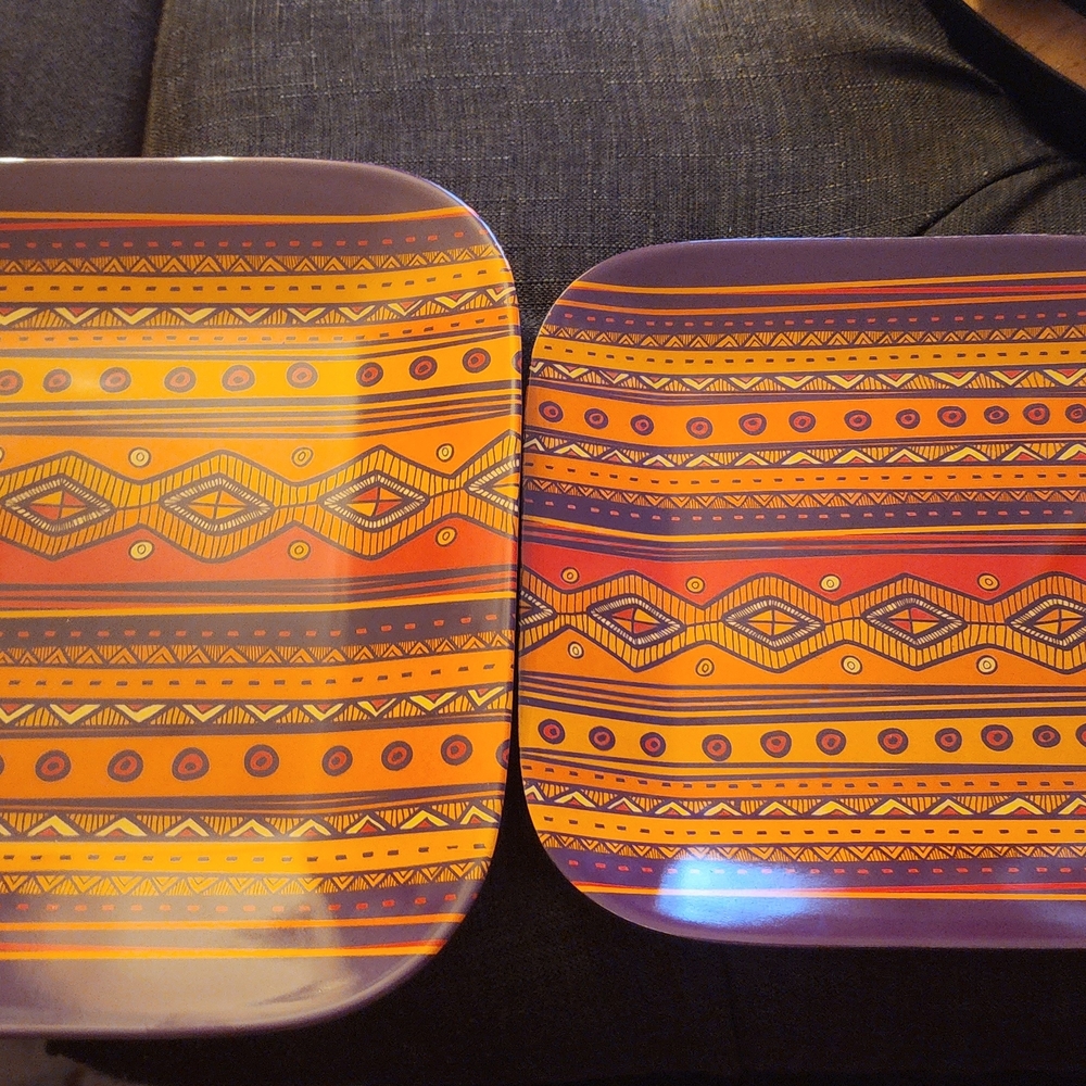 12pc Colorful Geometric Dinnerware Set - Picture 5 of 5